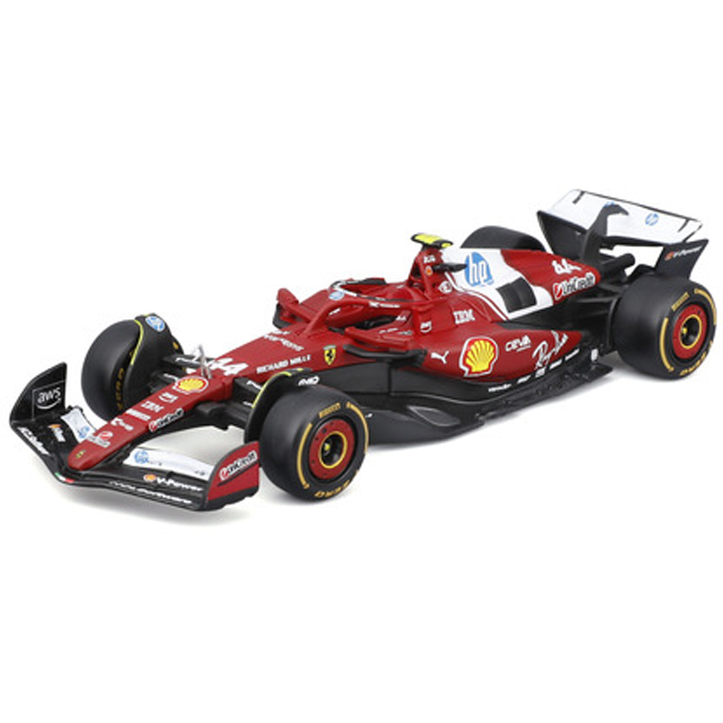 imagen de Bburago: Ferrari SF-25 F1 coche de carreras modelo de metal 1/43 (Charles Leclerc #16) 2