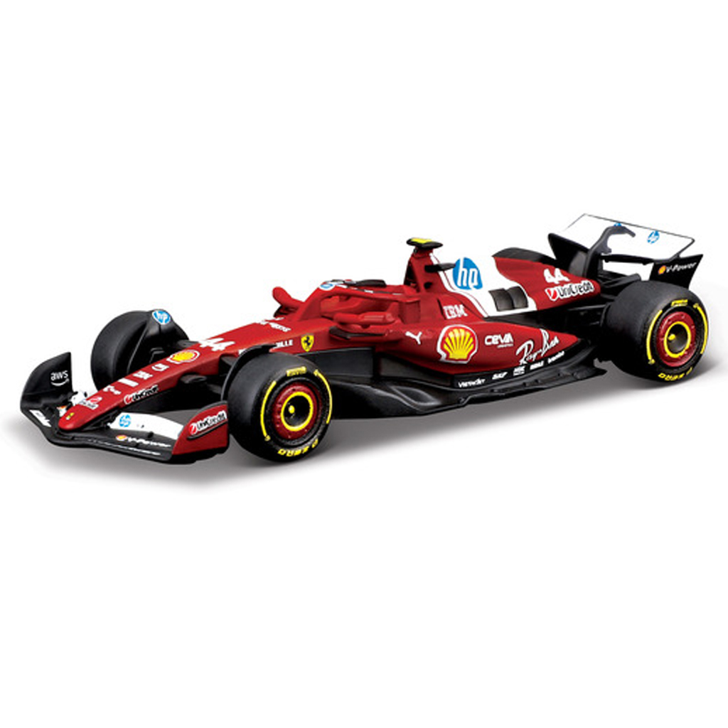 imagen de Bburago: Ferrari SF-25 F1(2025) coche de carreras modelo de metal 1/64 (Lewis Hamilton #44) 1