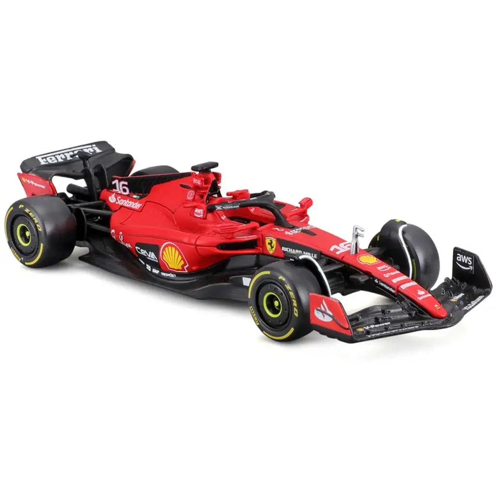 imagen de Bburago: Ferrari SF23 coche de carreras modelo de metal 1/43 (Charles Leclerc #16) 2