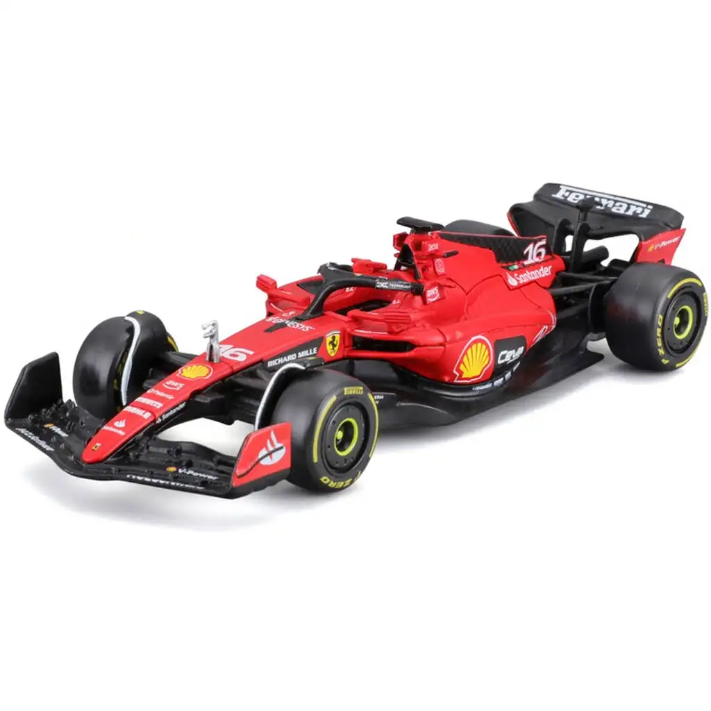 imagen de Bburago: Ferrari SF23 coche de carreras modelo de metal 1/43 (Charles Leclerc #16) 1