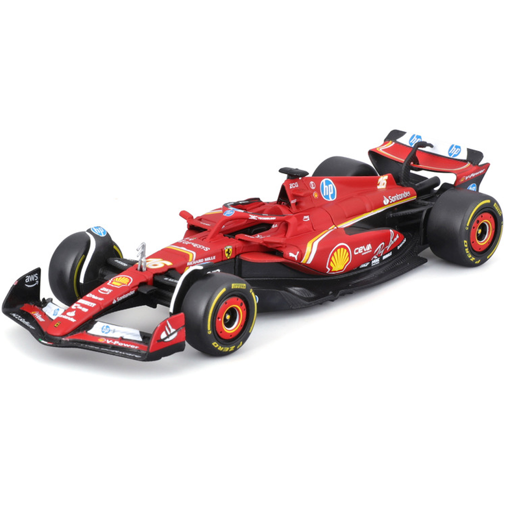imagen de Bburago: Ferrari SF24 F1 coche de carreras modelo de metal 1/43 4