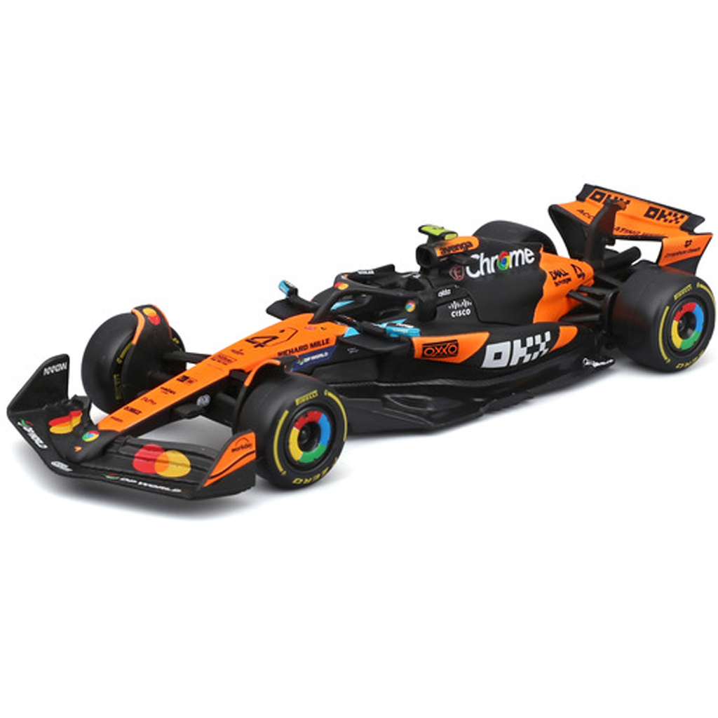 imagen de Bburago: McLaren MCL39 F1 (2025) coche de carreras modelo de metal 1/43 (Lando Norris #4) 2