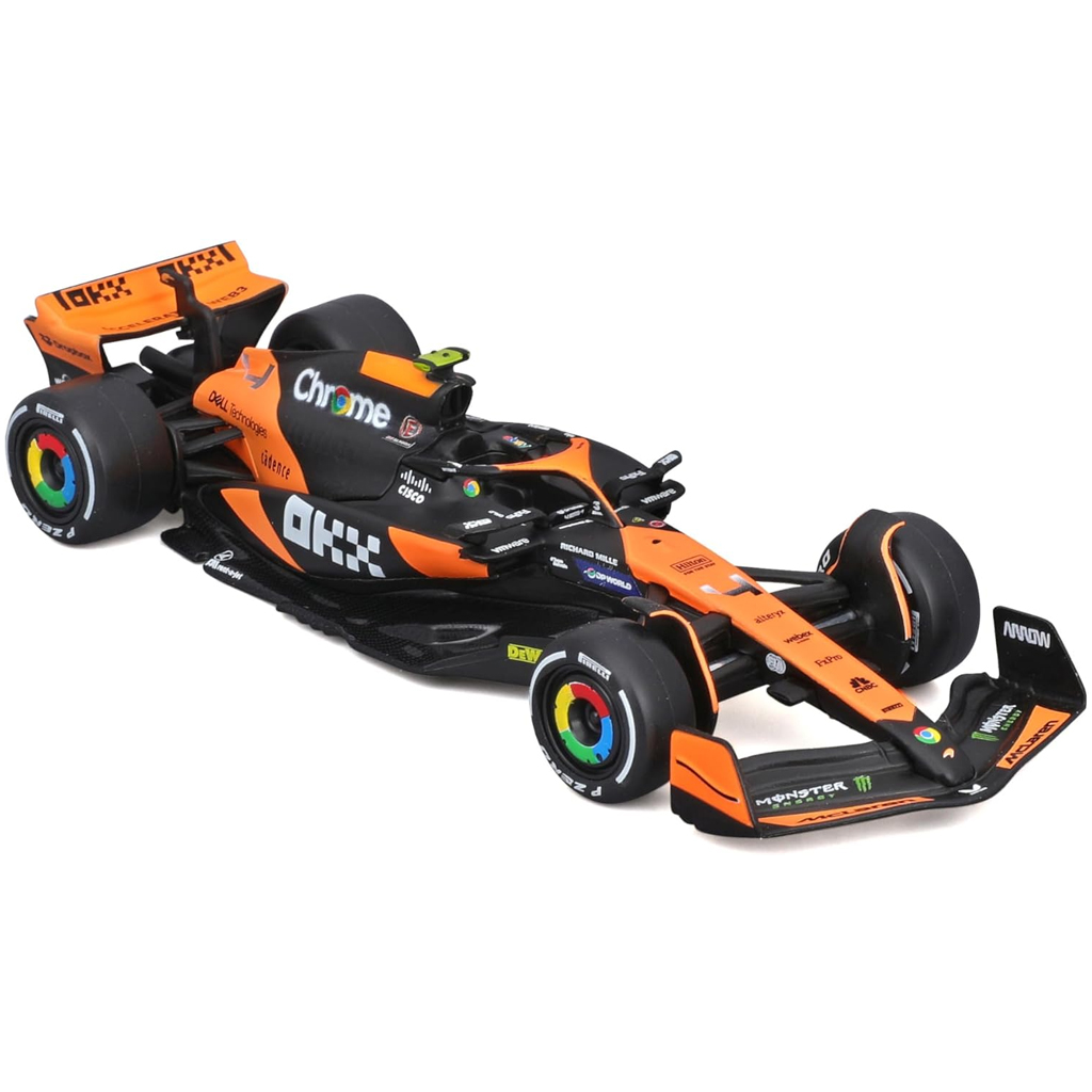imagen de Bburago: McLaren Racing MCL38 (2024) coche de carreras F1 modelo de metal 1/43 (Lando Norris #4) 2