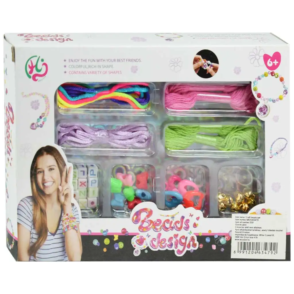 imagen de Beads Design: Set de joyería con cuentas y hilos de colores 1