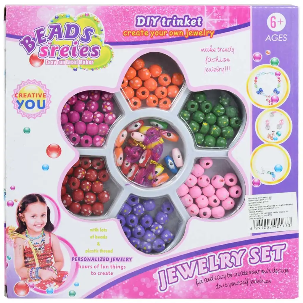 imagen de Beads Series: Kit de creación de joyas con 100+ cuentas de colores con puntos 1