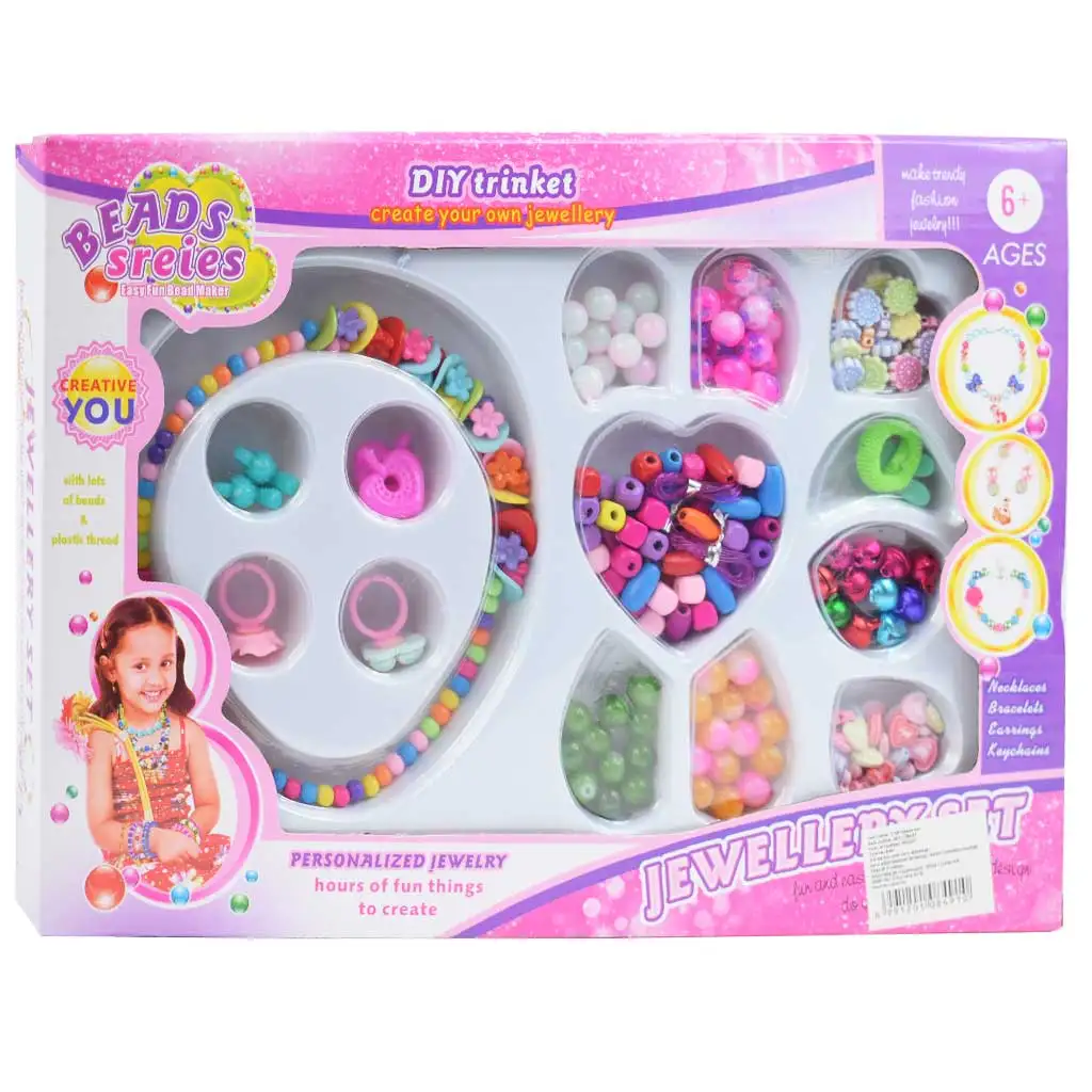 imagen de Beads Series: Kit de creación de joyas con collar y anillos de 200+ cuentas 1