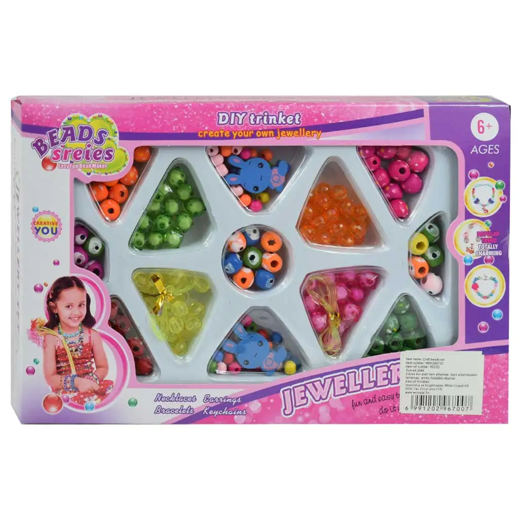 imagen de Beads Series: Kit de creación de joyas con más de 50 cuentas de colores y un colgante 1