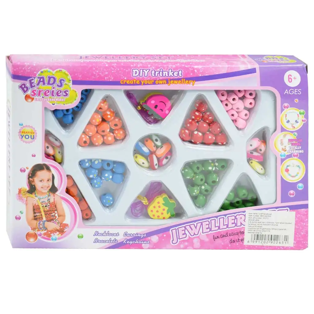 imagen de Beads Series: Set de creación de joyas con 200+ cuentas de colores con puntos 1