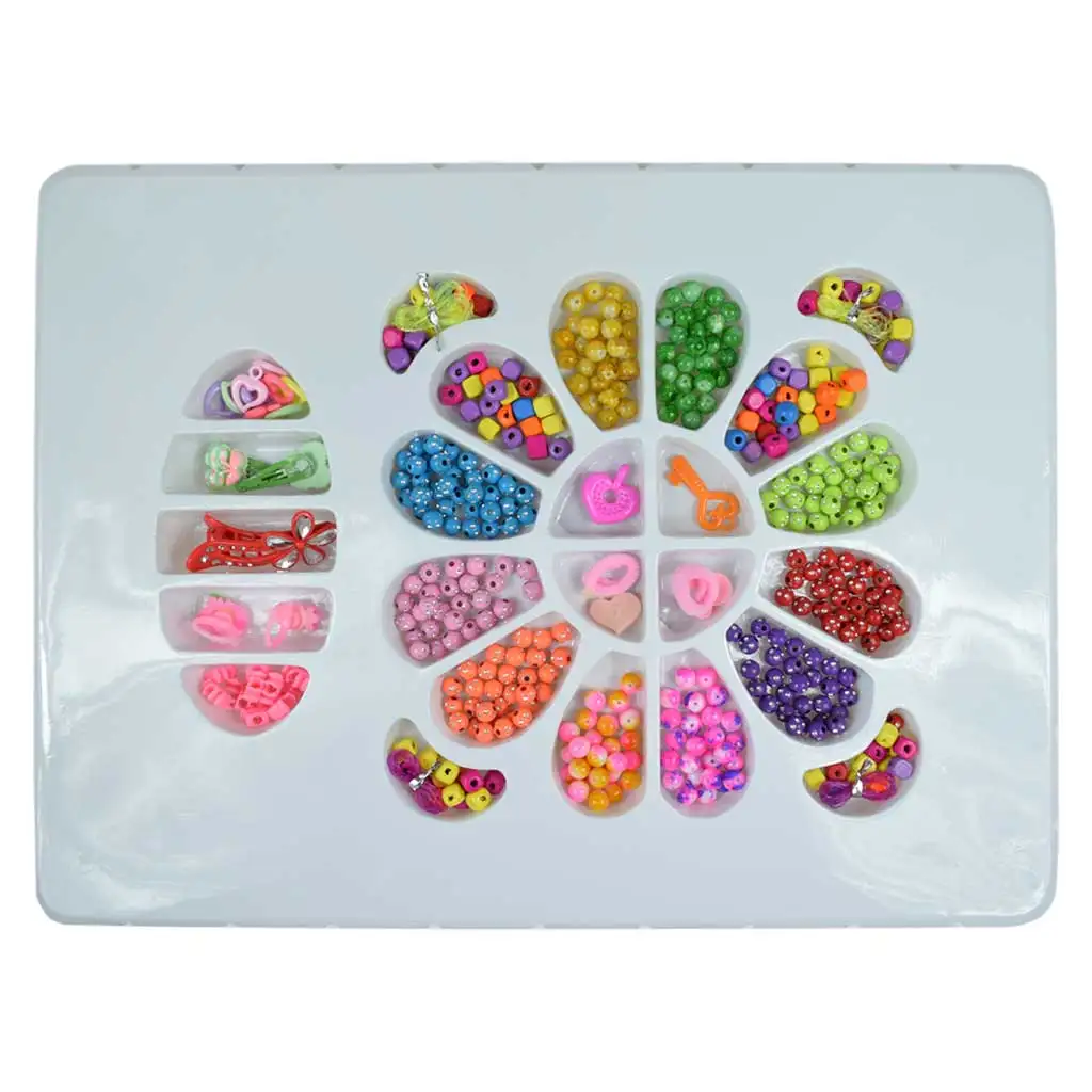 imagen de Beads Series: Set de creación de joyas con cuentas, goma para el cabello y pinza para el cabello con más de 200 cuentas 2