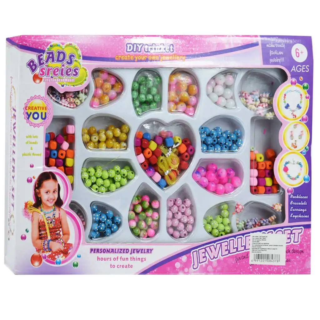 imagen de Beads Series: Set de creación de joyas con más de 200 cuentas de colores 1