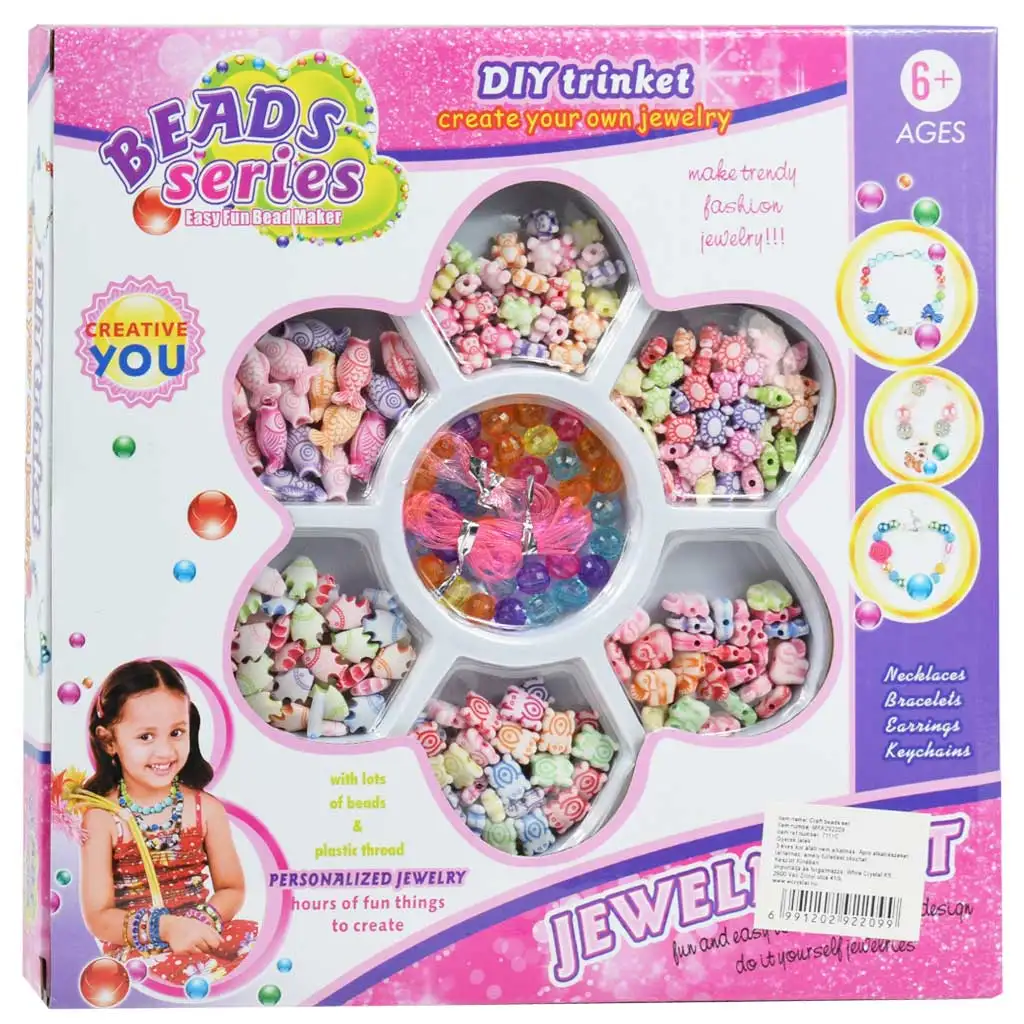 imagen de Beads Series: Set de cuentas para hacer joyas con 100+ cuentas en colores variados 1