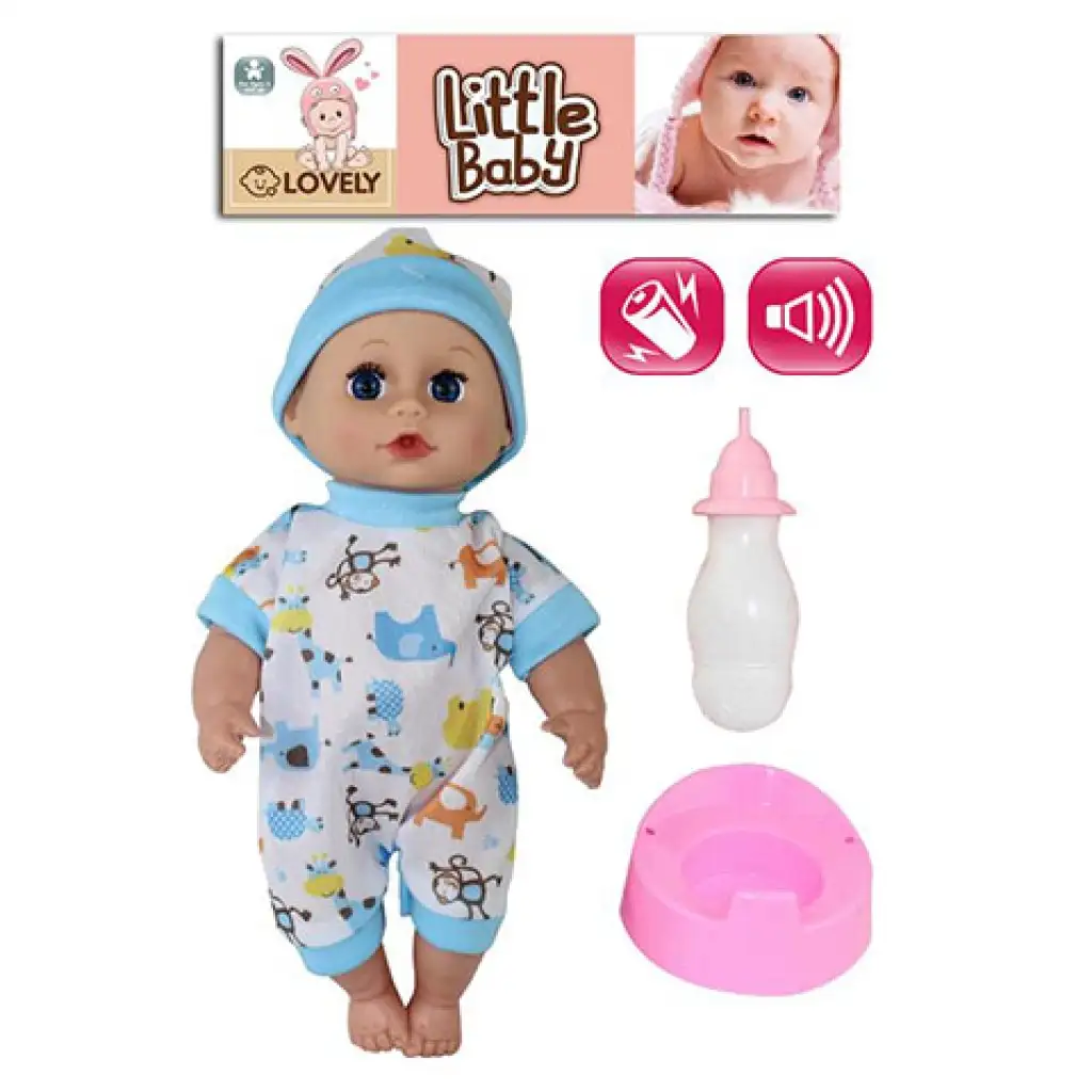 imagen de Bebé con biberón y orinal de 30cm 1