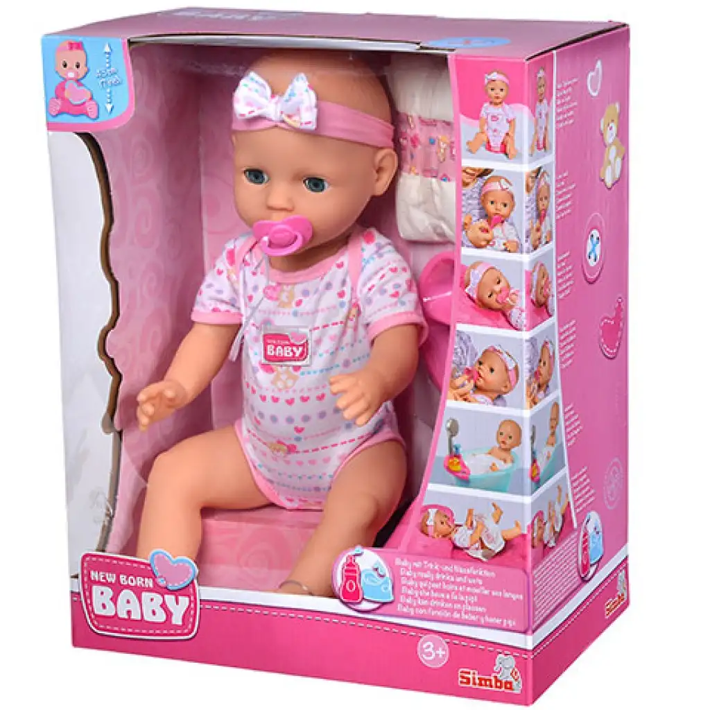 imagen de Bebé New Born con accesorios que orina 43cm - Simba Toys 1