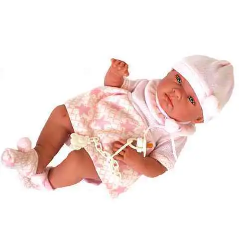 imagen de Bebé niña recién nacida con vestido estrellado 38cm 1