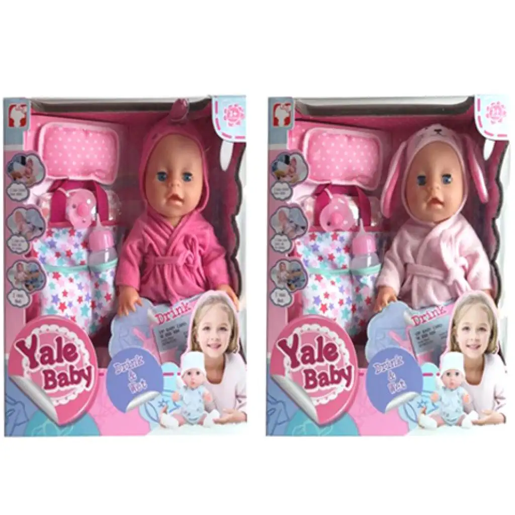 imagen de Bebé que orina en bata, con accesorios en 2 versiones 35cm 1