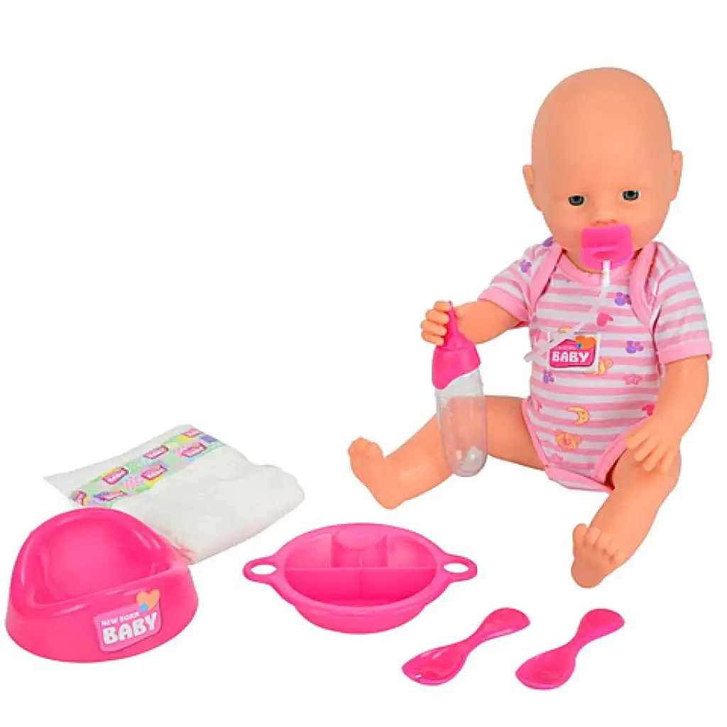 imagen de Bebé recién nacido muñeca que hace pis con accesorios 38cm - Simba Toys 2