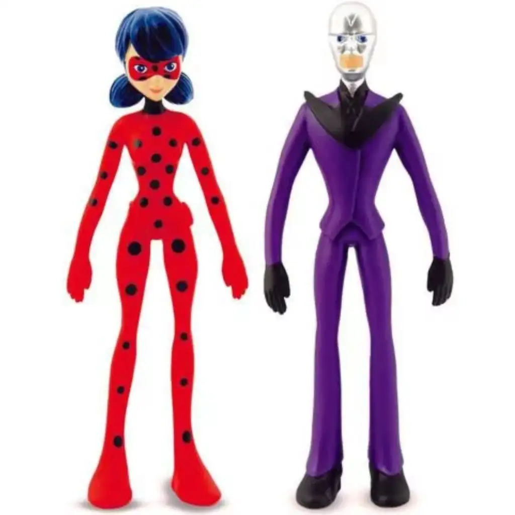 imagen de Bend-ems Miraculus figura set de 2 piezas, Ladybug vs. Hawk Moth 2