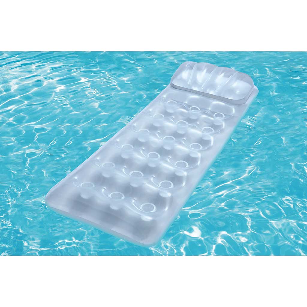 imagen de Bestway: Colchón inflable transparente de color plateado 175x63x26cm 2