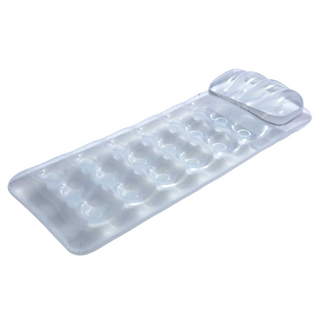 imagen de Bestway: Colchón inflable transparente de color plateado 175x63x26cm 1