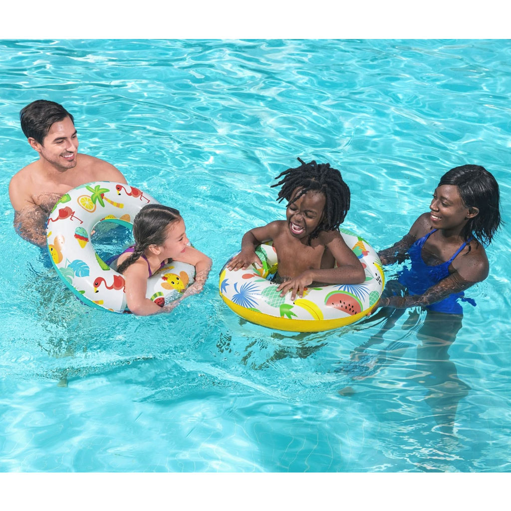 imagen de Bestway: Divertido flotador de piscina con diseño tropical en dos versiones de 61cm 1ud 4
