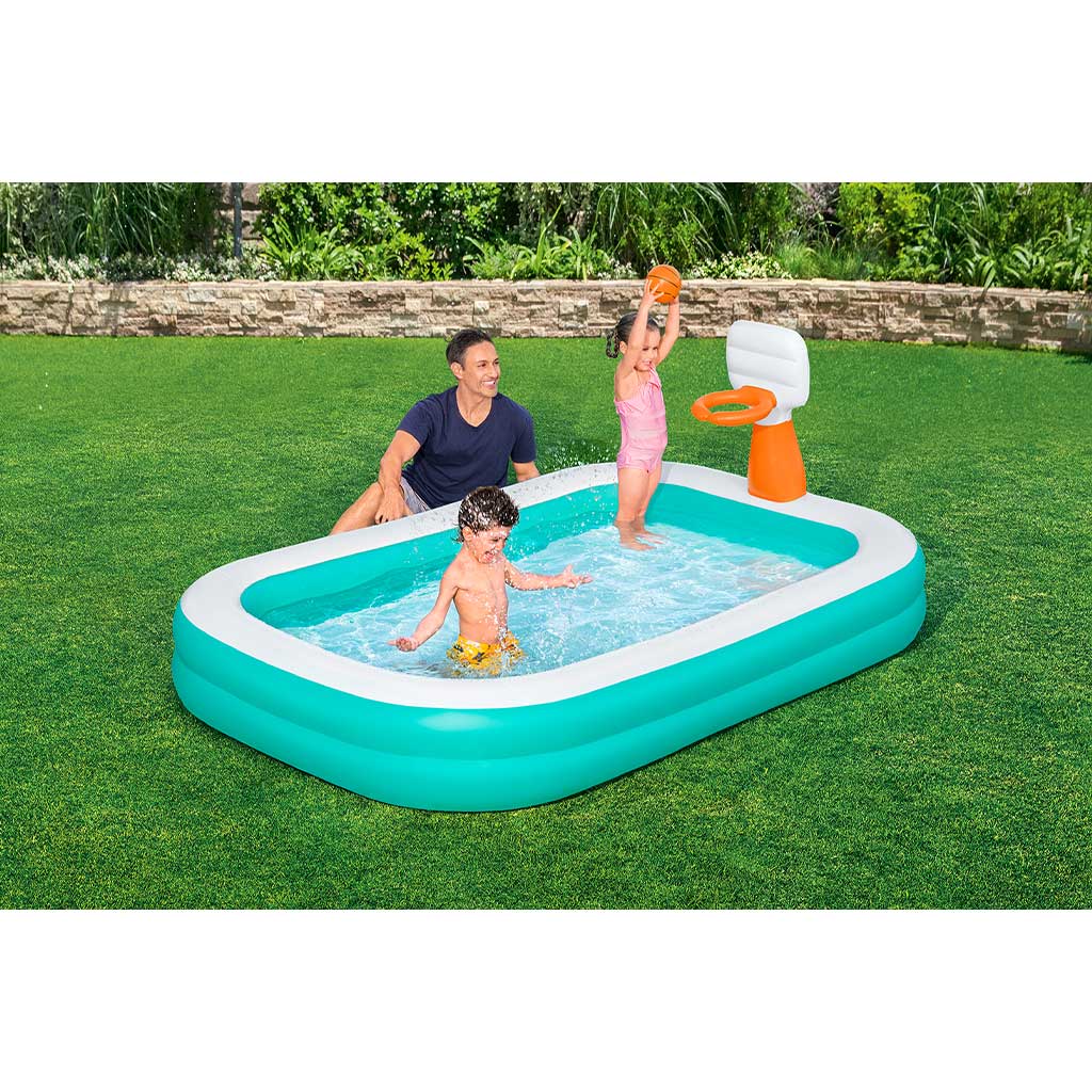 imagen de Bestway: Dunk N' Splash™ piscina de baloncesto con aro 251x168x102cm 2