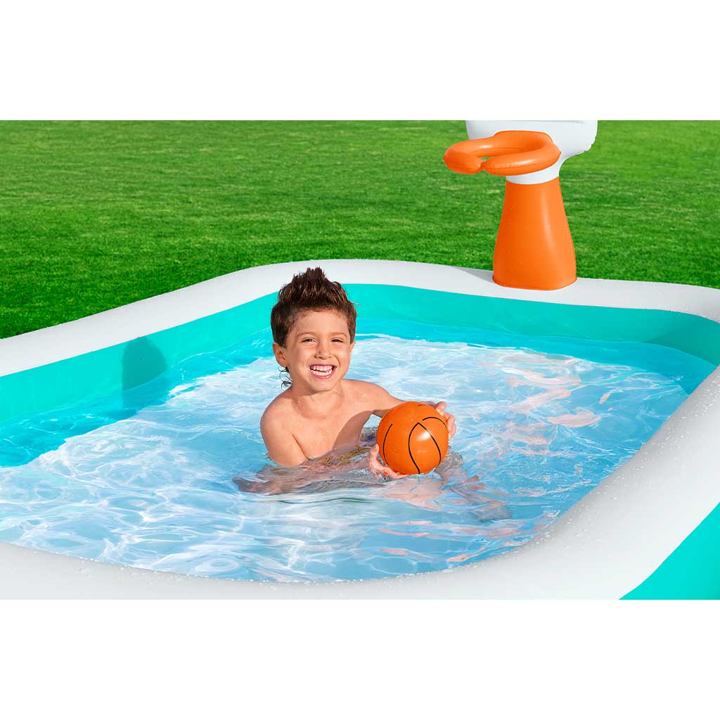 imagen de Bestway: Dunk N' Splash™ piscina de baloncesto con aro 251x168x102cm 3