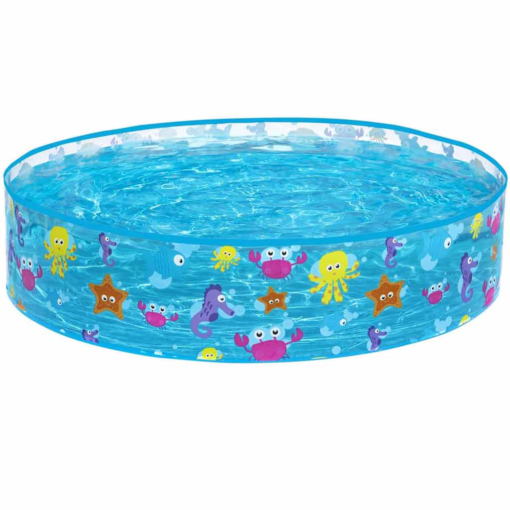 imagen de Bestway: Fill 'N Fun Sparkling Sea piscina inflable de pared rígida con animales marinos, Ø 122 x 25 cm 1