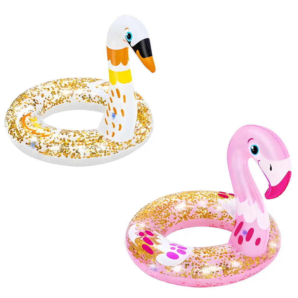 imagen de Bestway: Flotador de cisne o flamenco con purpurina 61cm 1ud 1