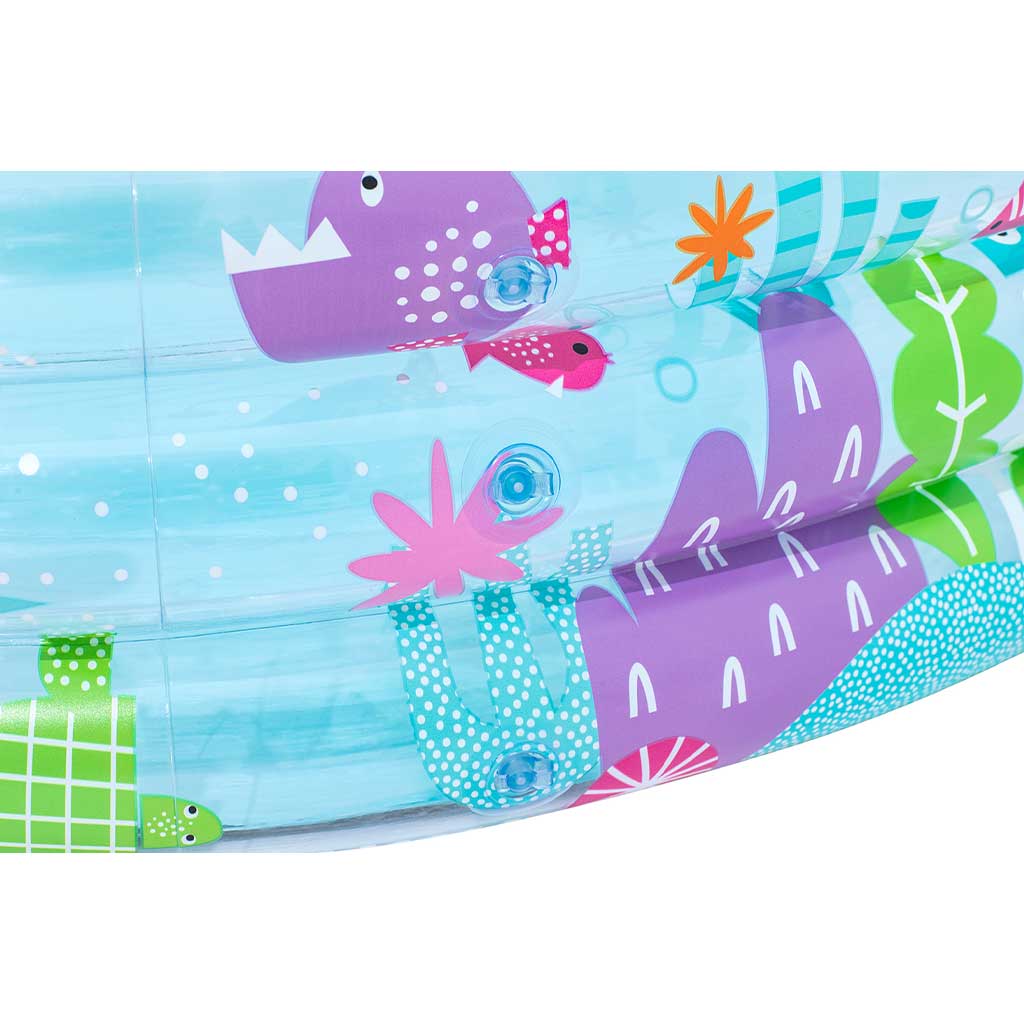 imagen de Bestway: Piscina inflable transparente de tres anillos con diseño de mundo acuático 183x33cm 2