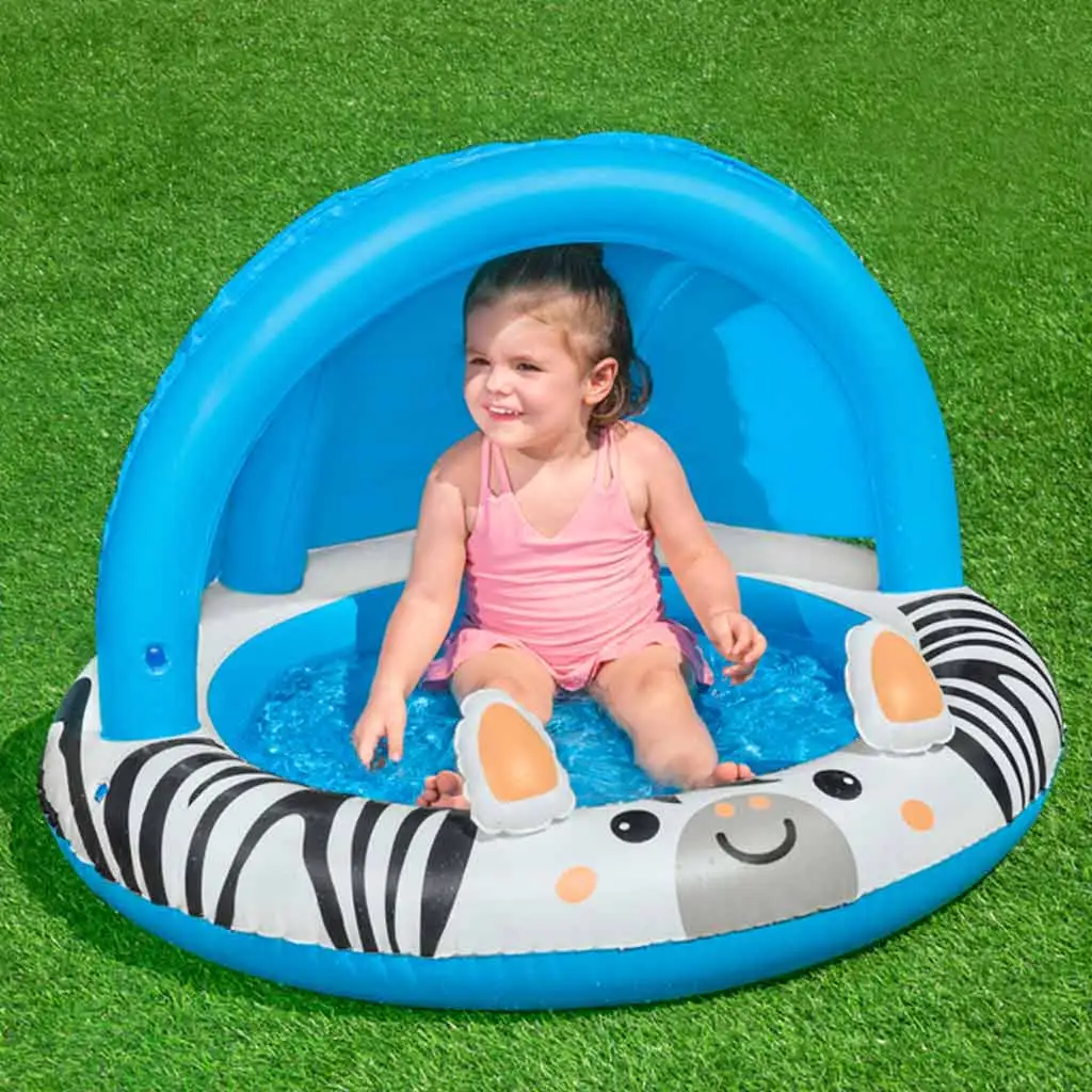 imagen de Bestway: Safari Sun™ piscina de chapoteo con diseño de cebra y techo protector solar Ø 97 x 66 cm 6