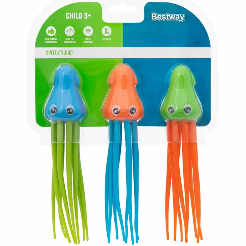 imagen de Bestway: Speedy Squid™ set de figuras de buceo en forma de pulpo de 3 piezas 1