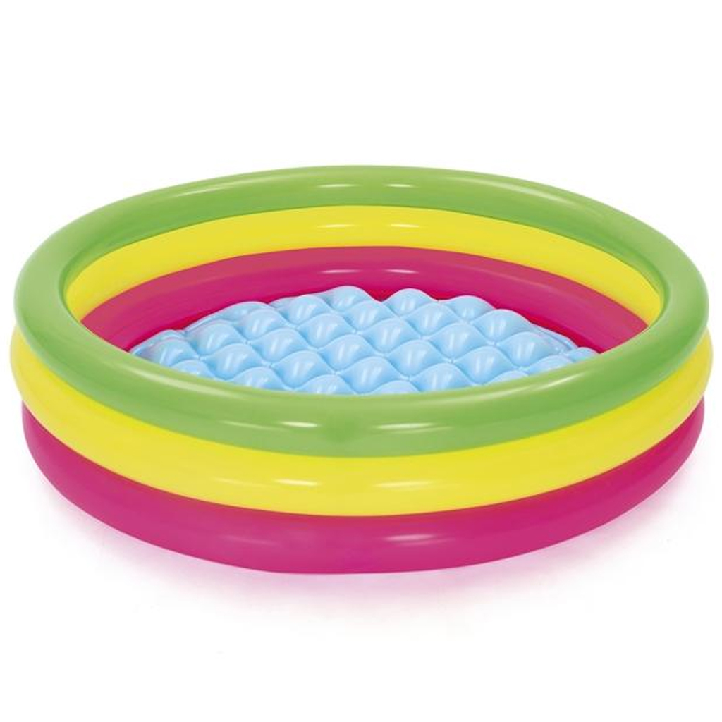 imagen de Bestway: Swim Squad™ piscina inflable de colores con tres aros Ø 102x25 cm 1