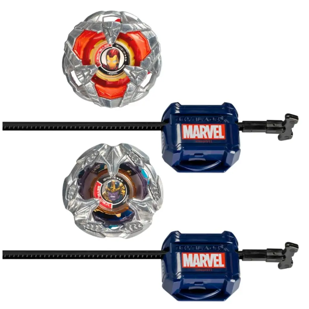 imagen de Beyblade X Marvel Collab: Iron Man vs. Thanos 4-80B X Venom 4-60B juego de set - Hasbro 2