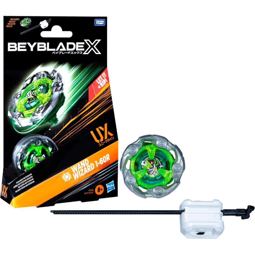 imagen de Beyblade X Paquete de inicio: Wand Wizard 1-60R peonza de inicio - Hasbro 1