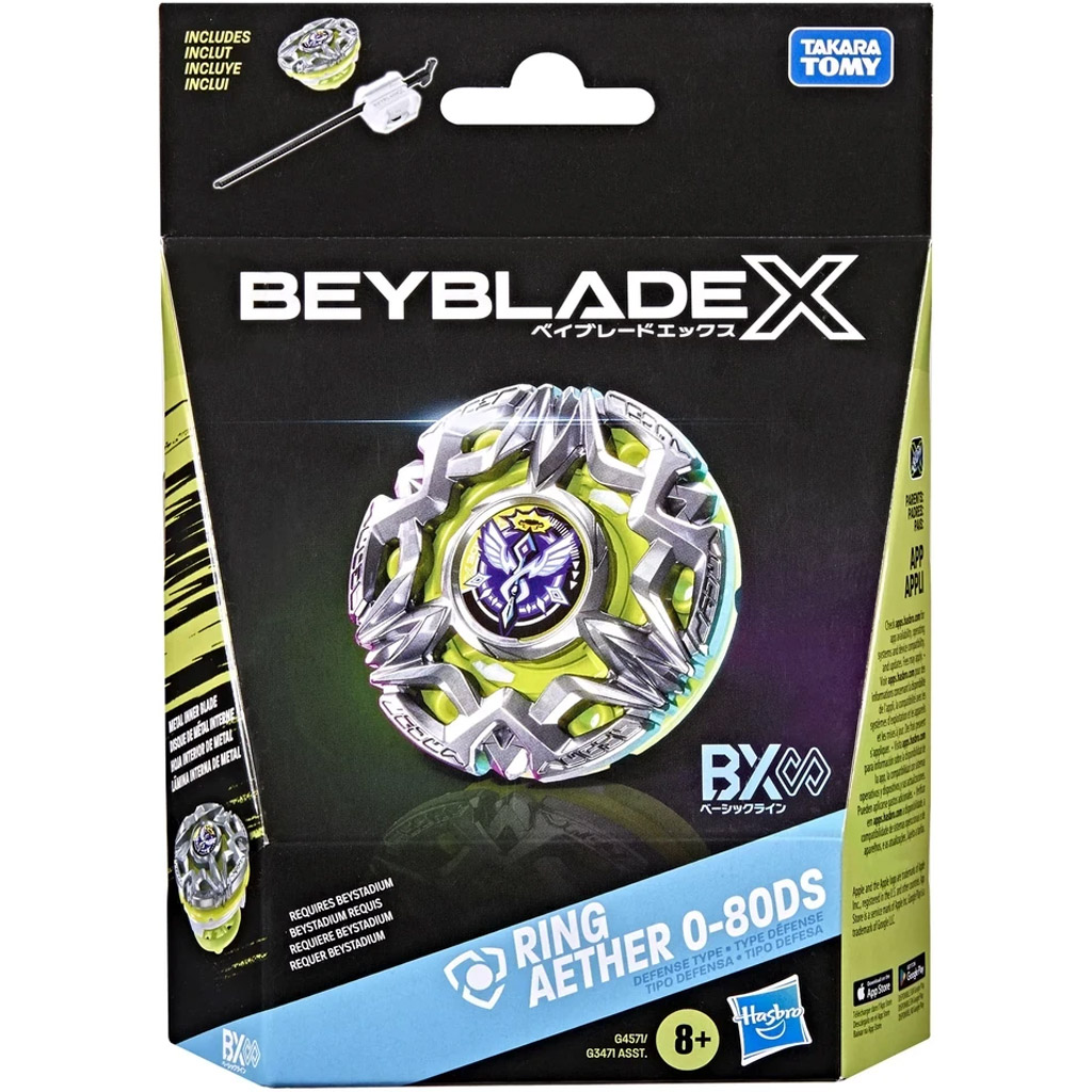 imagen de Beyblade X Starter pack: Ring Aether 0-80DS peonza set de inicio - Hasbro 1
