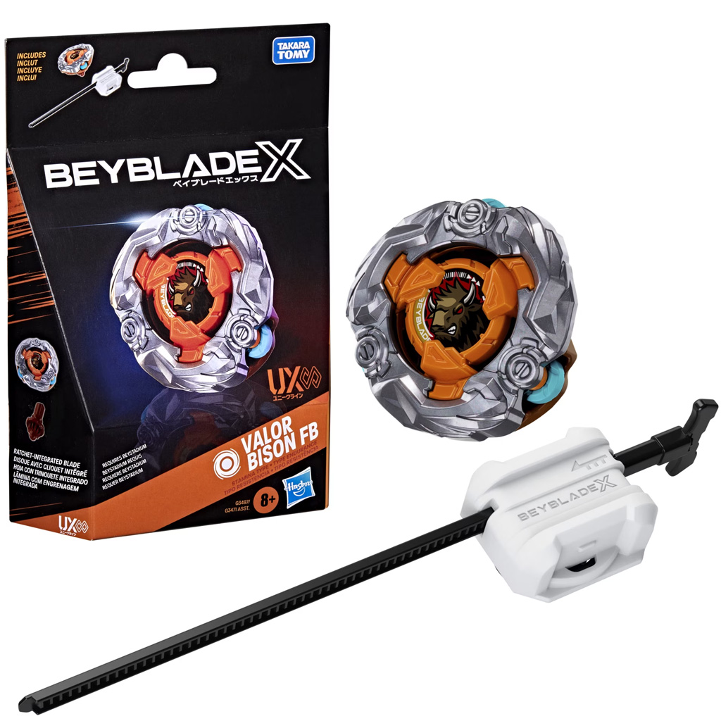 imagen de Beyblade X Starter pack: Valor Bison FB peonza set inicial - Hasbro 1