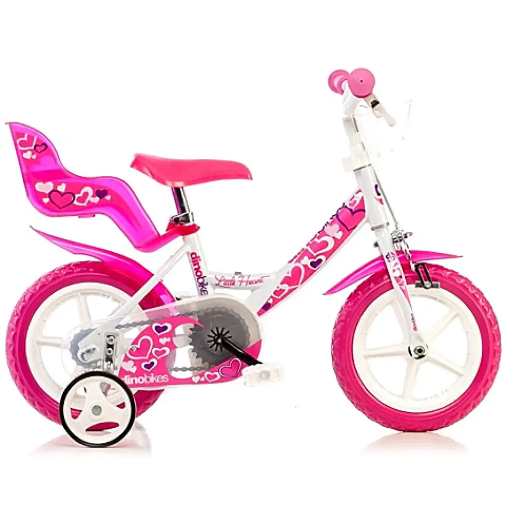 imagen de Bicicleta infantil con corazones de tamaño 12 - bicicleta Dino Bikes 1