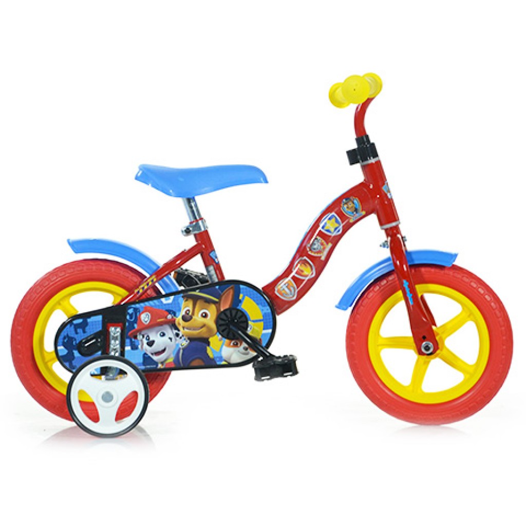 imagen de Bicicleta infantil roja-azul de Patrulla Canina tamaño 10 - bicicleta Dino Bikes 1