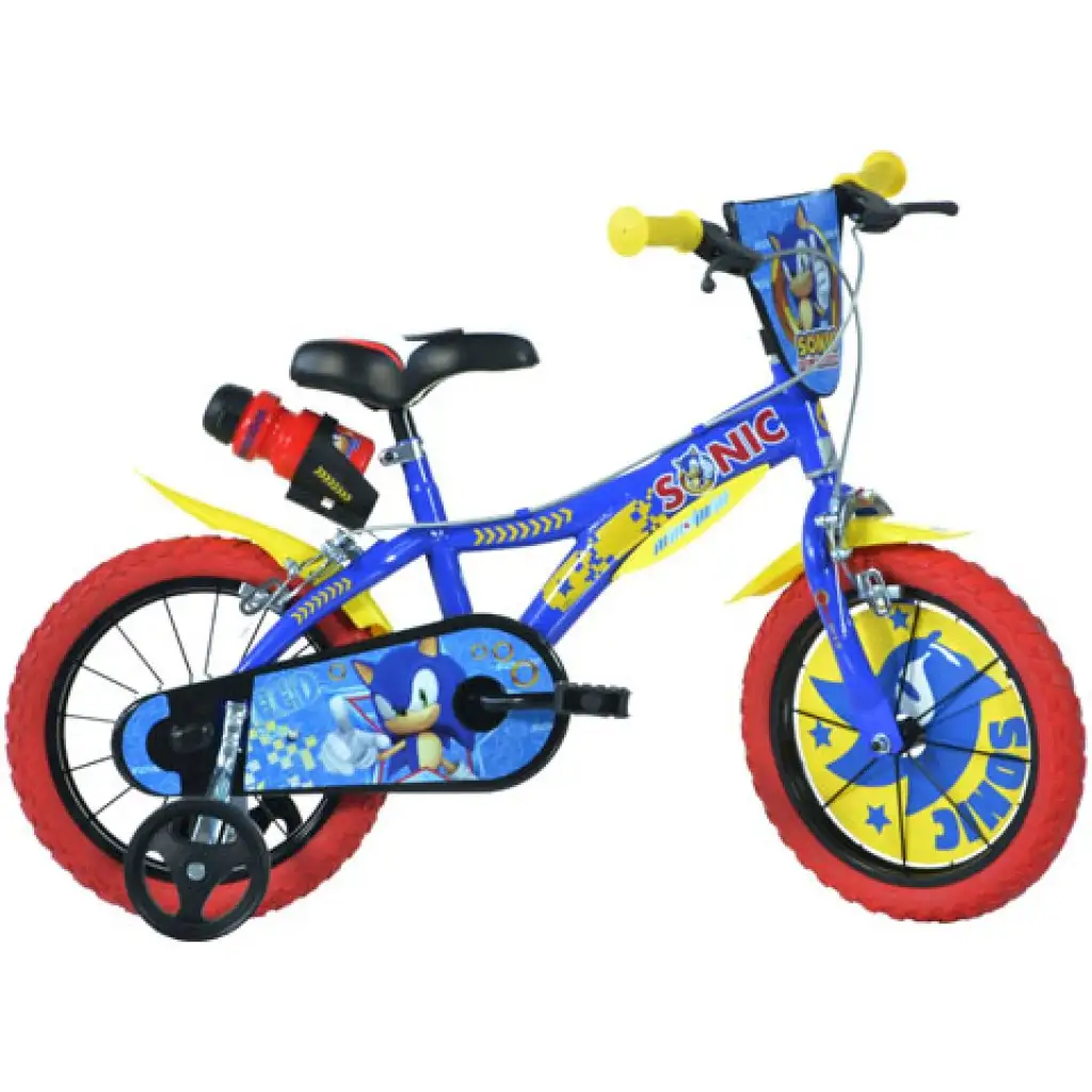 imagen de Bicicleta infantil Sonic azul-amarillo tamaño 14 - bicicleta Dino Bikes 1