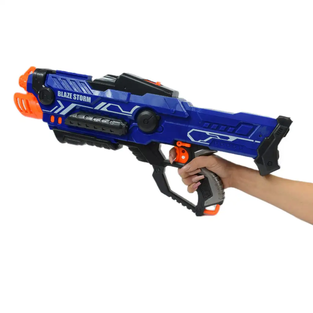 imagen de Blaze Storm: Gigante arma eléctrica de dardos de esponja con balas 55x23cm 6