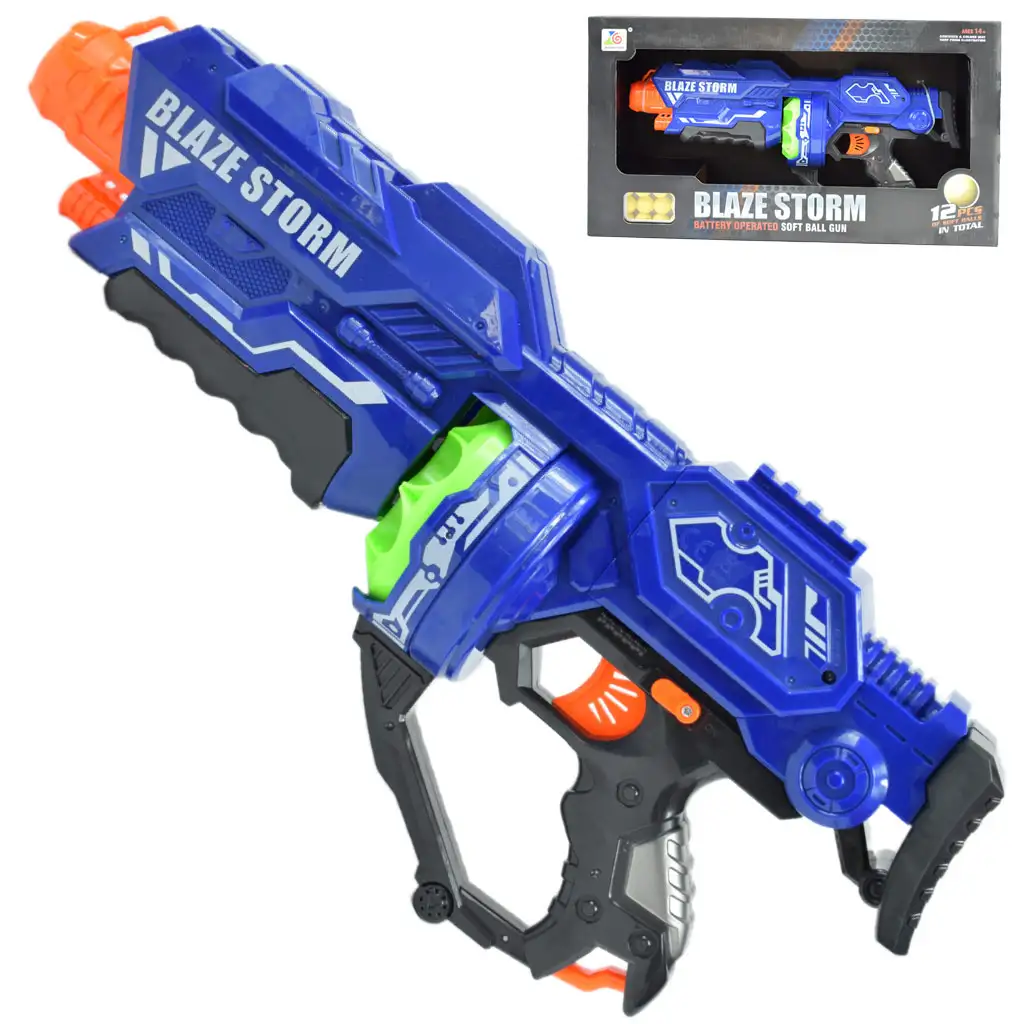 imagen de Blaze Storm: Gran arma eléctrica de dardos de espuma con balas 44x20cm 1