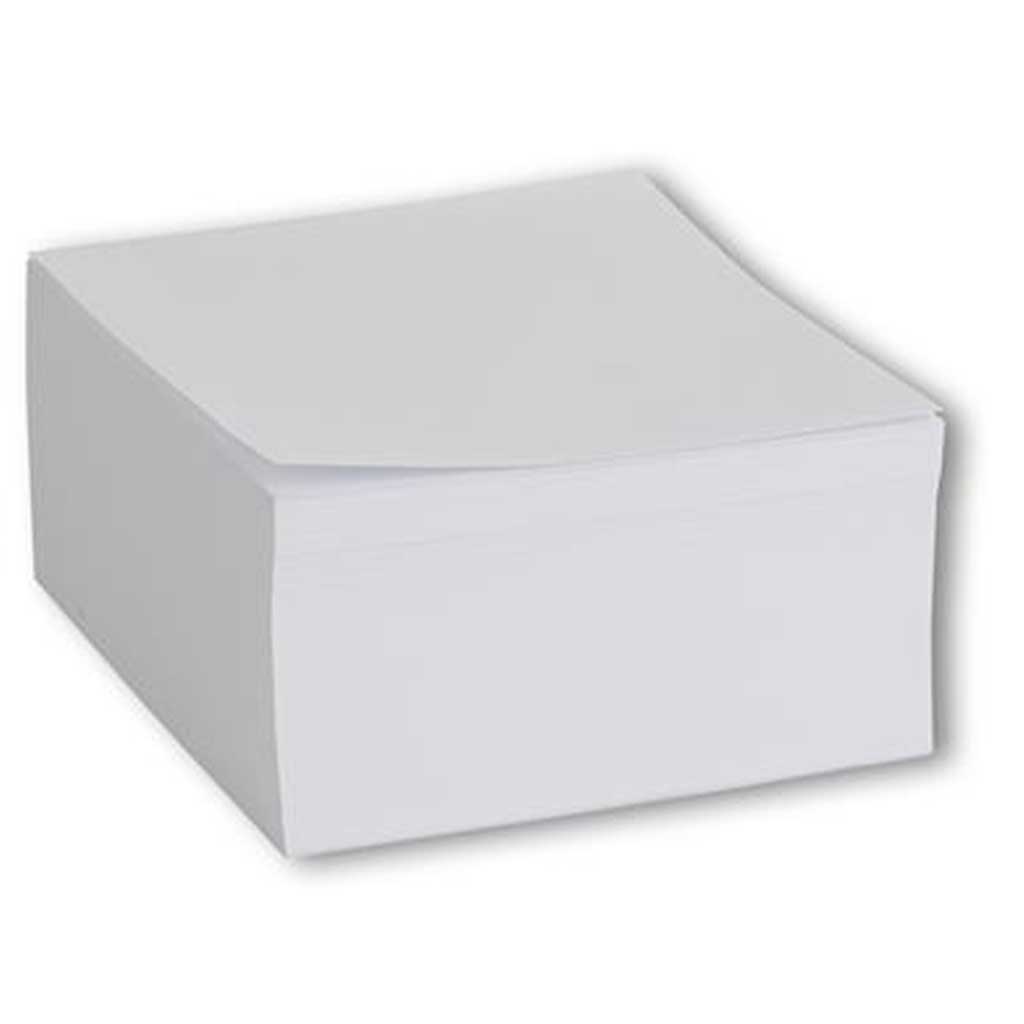 imagen de Bloc de notas en forma de cubo de 8,5x8,5x4cm con 500 hojas blancas encoladas 1