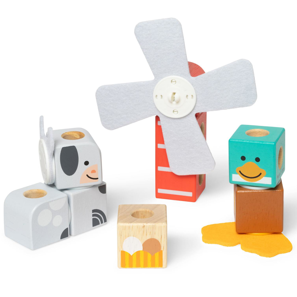 imagen de Blockables: Amigos de la granja juego de construcción de madera - Melissa & Doug 2
