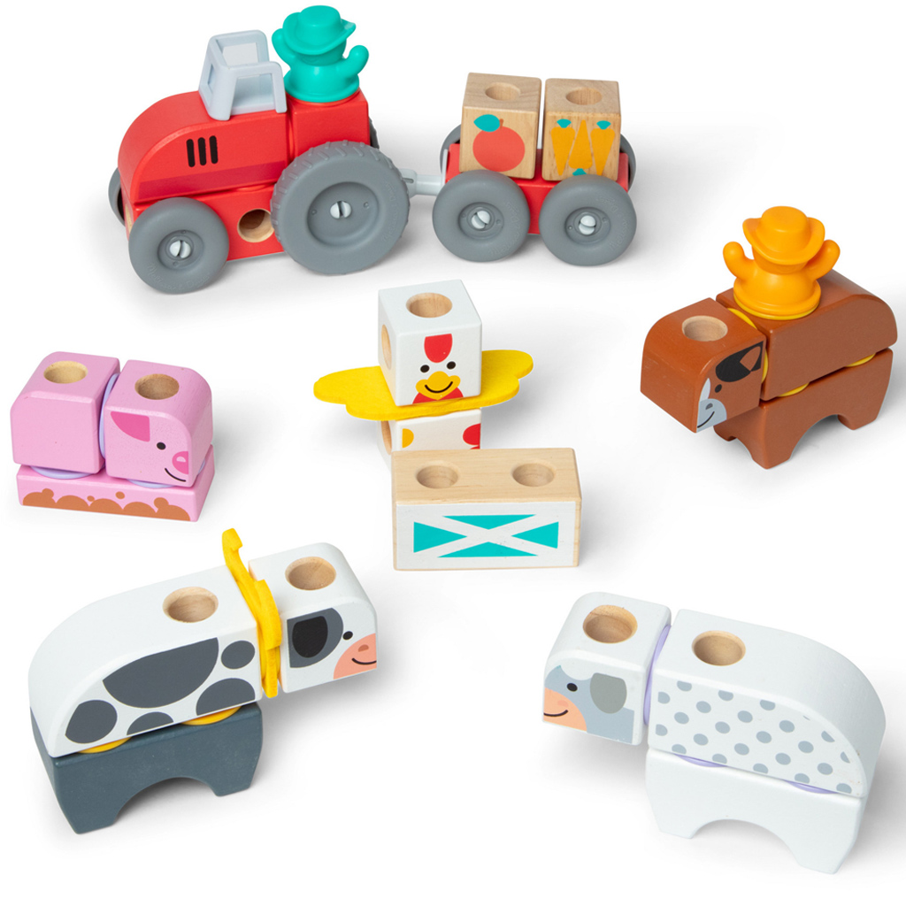 imagen de Blockables: Juego de construcción de madera de granja - Melissa & Doug 2