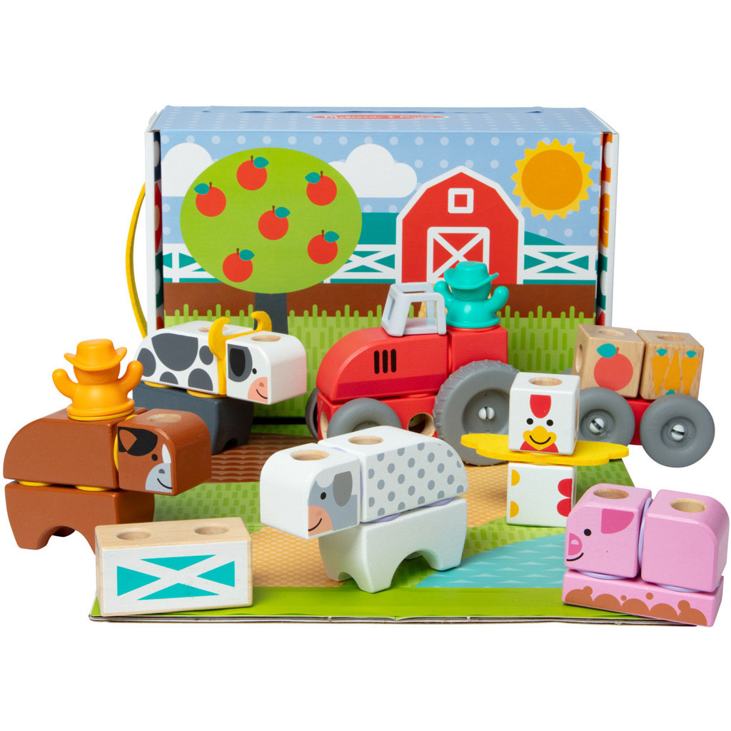 imagen de Blockables: Juego de construcción de madera de granja - Melissa & Doug 1
