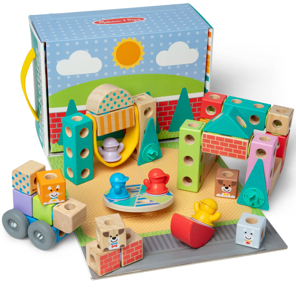 imagen de Blockables: Juego de construcción de madera urbana - Melissa & Doug 2