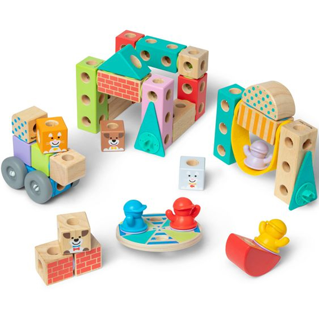 imagen de Blockables: Juego de construcción de madera urbana - Melissa & Doug 3
