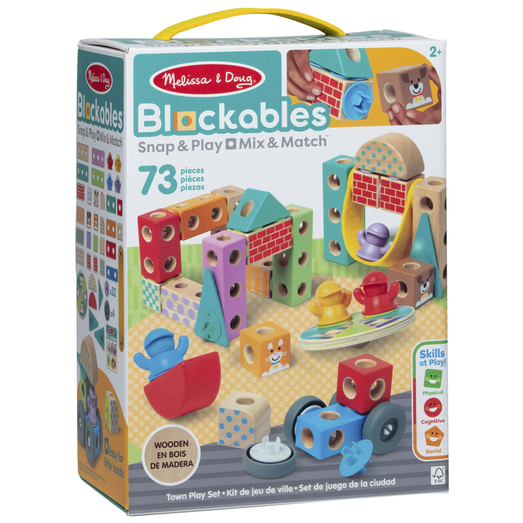 imagen de Blockables: Juego de construcción de madera urbana - Melissa & Doug 1
