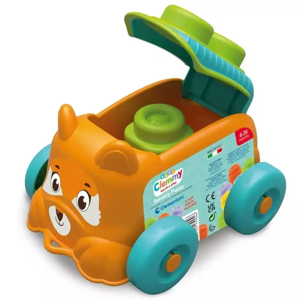 imagen de Bloques de construcción suaves para el desarrollo de habilidades en caja de animales rodantes - Clementoni 2