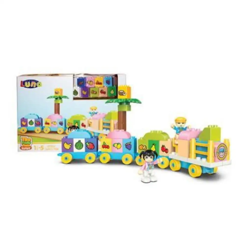 imagen de Bloques: Set de juego de construcción de tren de frutas de 54 piezas 1